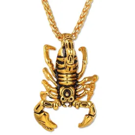 Gold Scorpio Pendant Necklace