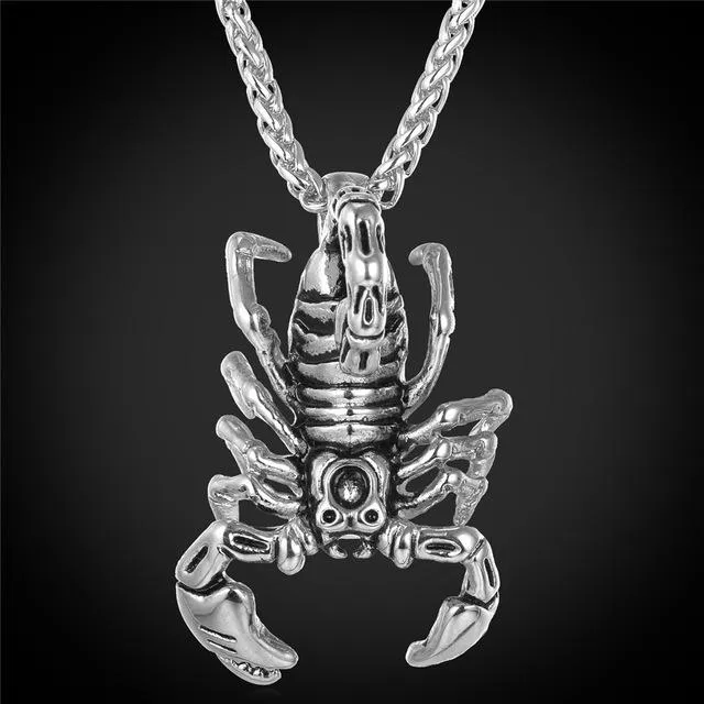 Gold Scorpio Pendant Necklace