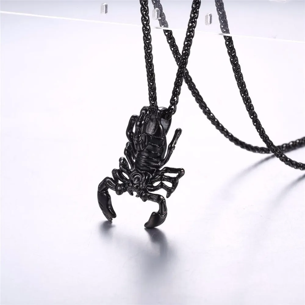 Gold Scorpio Pendant Necklace