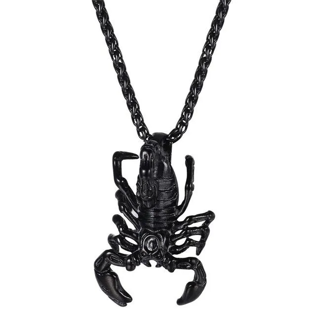 Gold Scorpio Pendant Necklace