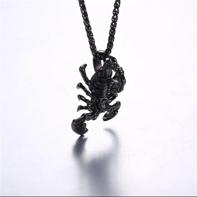 Gold Scorpio Pendant Necklace