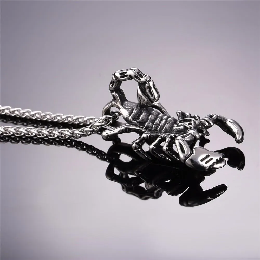 Gold Scorpio Pendant Necklace