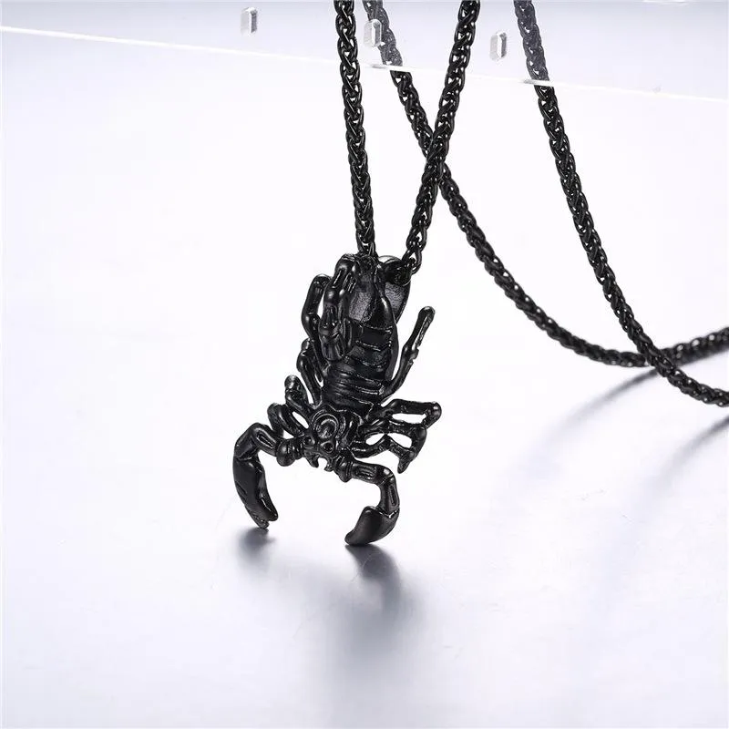 Gold Scorpio Pendant Necklace