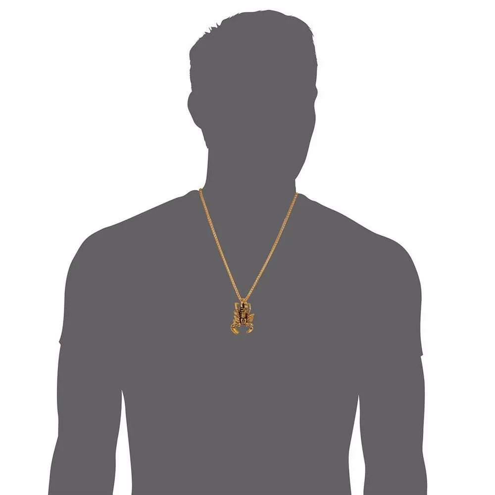 Gold Scorpio Pendant Necklace