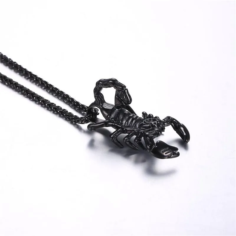 Gold Scorpio Pendant Necklace