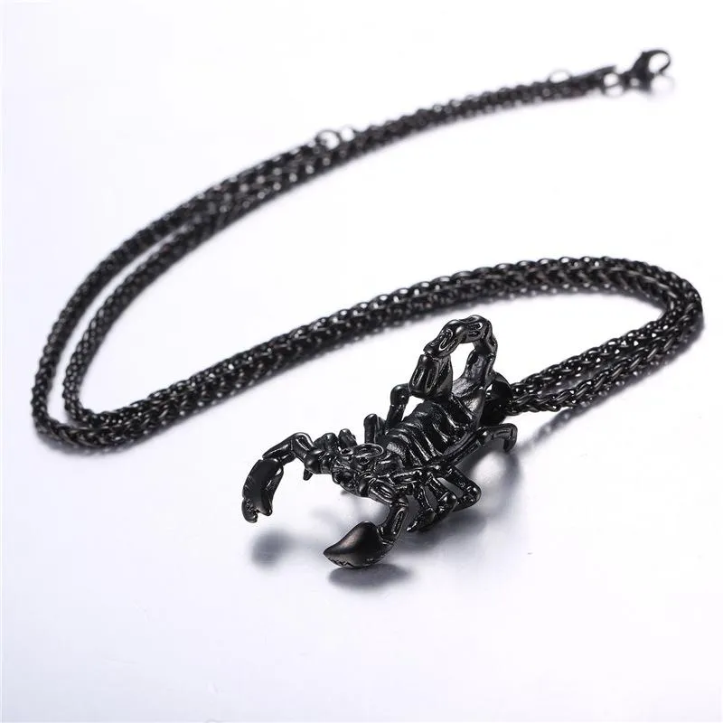 Gold Scorpio Pendant Necklace