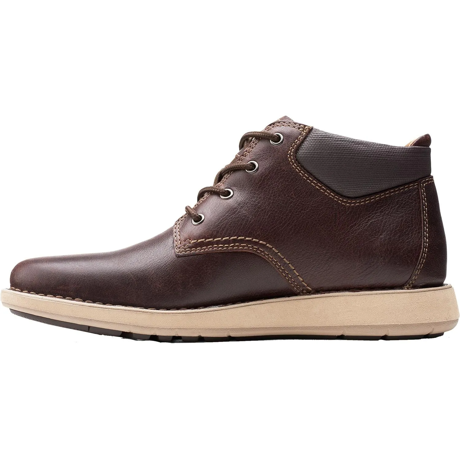 Men's Clarks Un Larvik Top 2 Brown Oily Tumbled Leather
