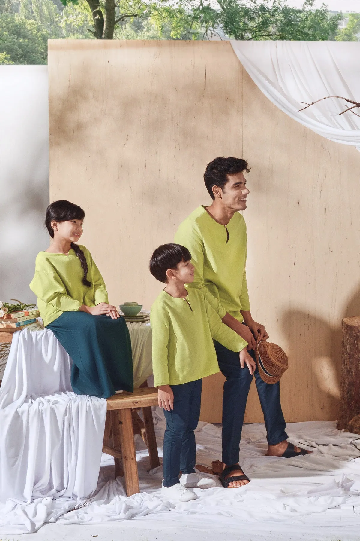 The Balik Kurta - Lime Green